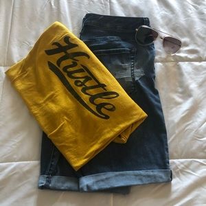 Distressed Blue Jean Bermuda Shorts 💙